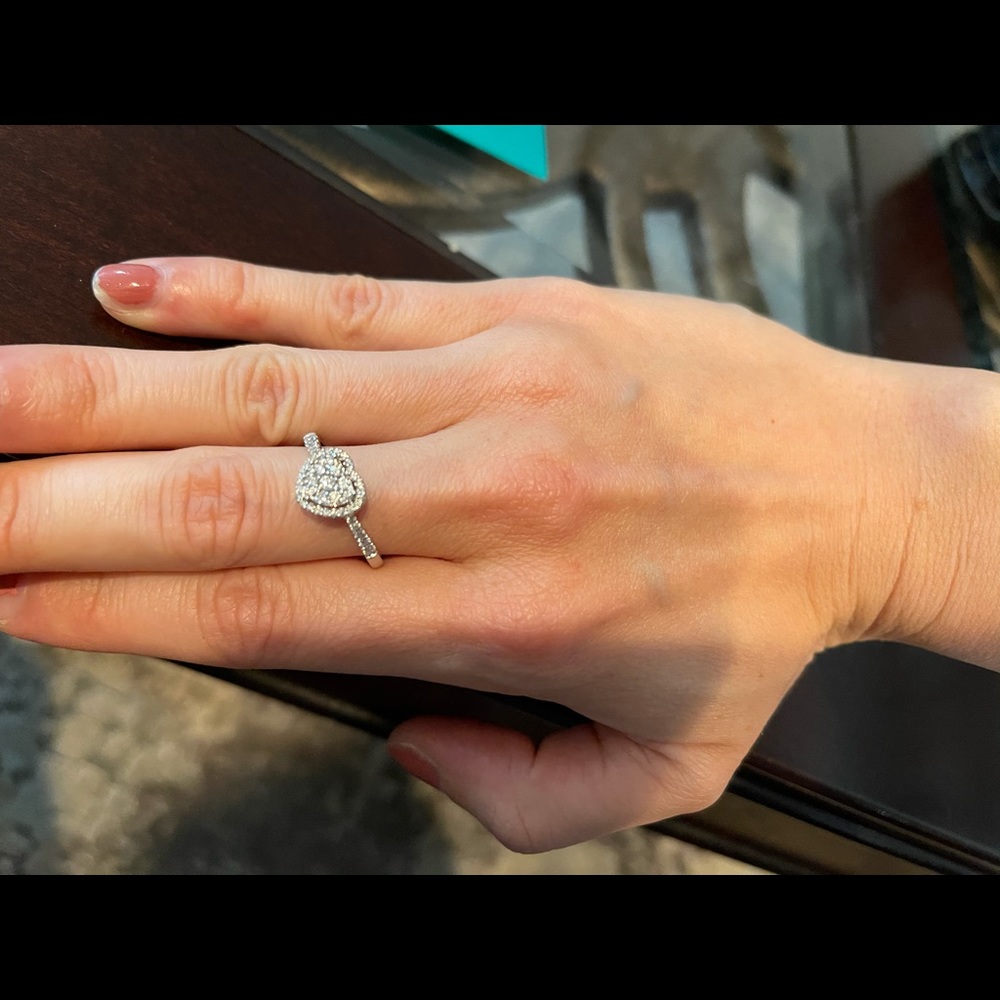 Effy Gold and Diamond Heart Ring - New - Size 8 - BEAUTIFUL